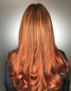 Fiery Red Hair Colour at Johnson Blythe Hair Salon in Hertford