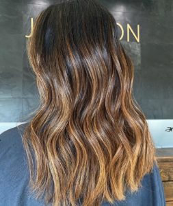 Warm Caramel Highlights Spring 2022 Best Hertford Hairdressers